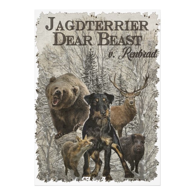 Jagdterrier, Dear Beast v. Renbrad Paperweight Pho Photo Print (Front)