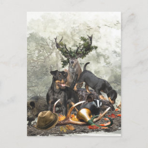 Jagdterrier, German Hunting Terrier        Holiday Postcard