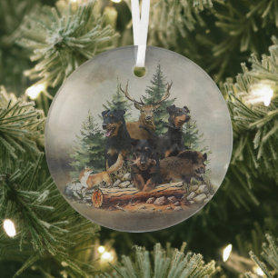 Jagdterrier  glass ornament
