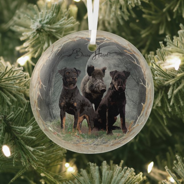 Jagdterrier  glass ornament (Insitu)