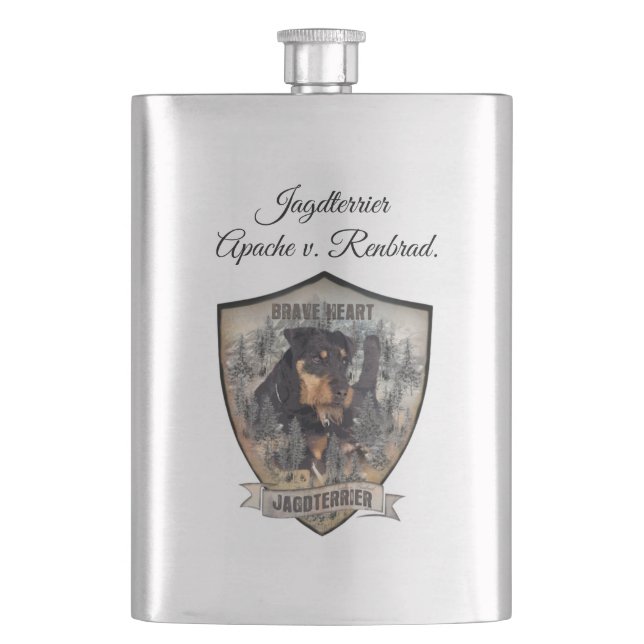 Jagdterrier Hip Flask (Front)