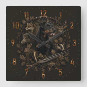 Jagdterrier- Hunting dog Square Wall Clock
