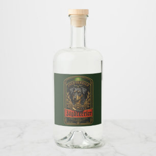 Jagdterrier , Hunting Logo Liquor Bottle Label