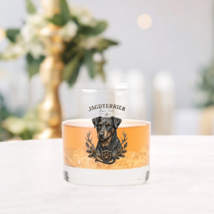 Jagdterrier , Hunting Logo Whiskey Glass