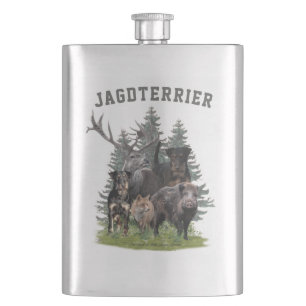 Jagdterrier Sticker Button Keychain Coffee Mug Fla Hip Flask