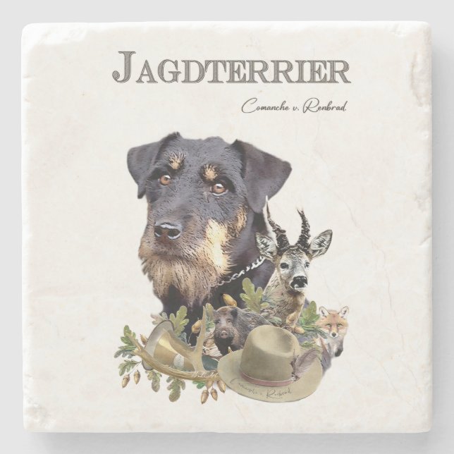 Jagdterrier  stone coaster (Front)