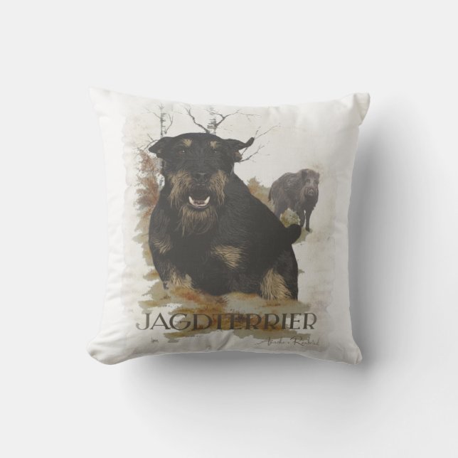 Jagdterrier T-Shirt Coffee Mug Ceramic Ornament Be Outdoor Pillow (Front)