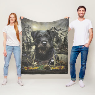 Jagdterrier - versatile hunting dog fleece blanket
