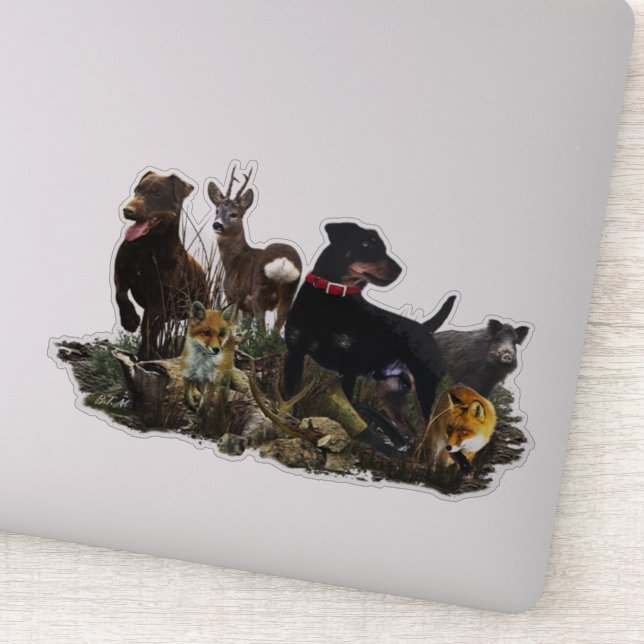 Jagdterrier -  versatile hunting dog   sticker (Detail)