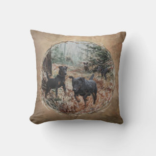 Jagdterriers, all-round hunting dogs. sticker car throw pillow