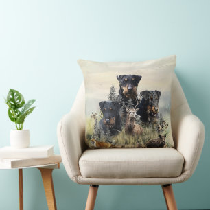 Jagdterriers v. Renbrad Kennel  Throw Pillow