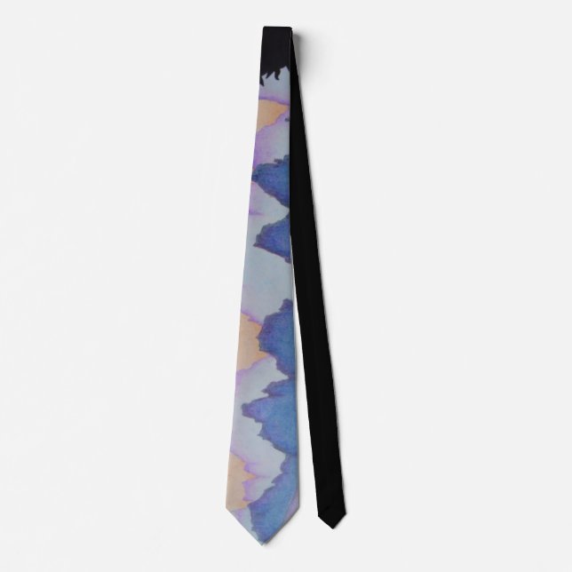 jagged colour blocks original abstract zig zags tie (Front)
