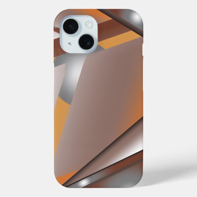 Jagged Edge Concentric Earth Tone Ombre Art Case-Mate iPhone Case (Back)
