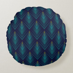 Jagged Edge: Dynamic Pattern Play Round Pillow