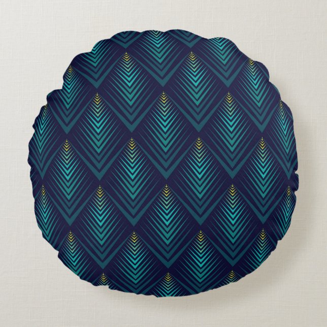 Jagged Edge: Dynamic Pattern Play Round Pillow (Front)
