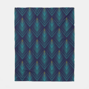 Jagged edge pattern fleece blanket