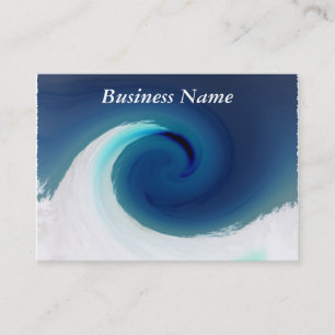 Jagged Edge Swirling Wave Business Card