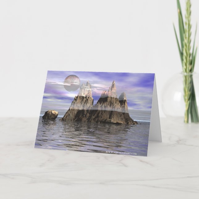 Jagged Island Greeting Card (Front)