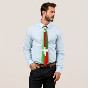 Jagged Lines – Red and Green  Tie
