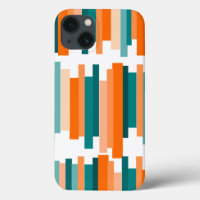 Jagged Lines – Teal and Orange