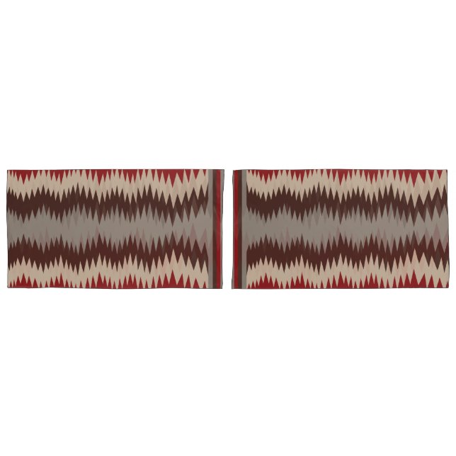 Jagged Navajo Design Pillowcase (Front-Set)