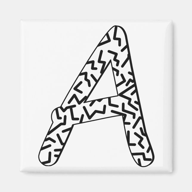 Jagged Pattern A Magnet (Front)