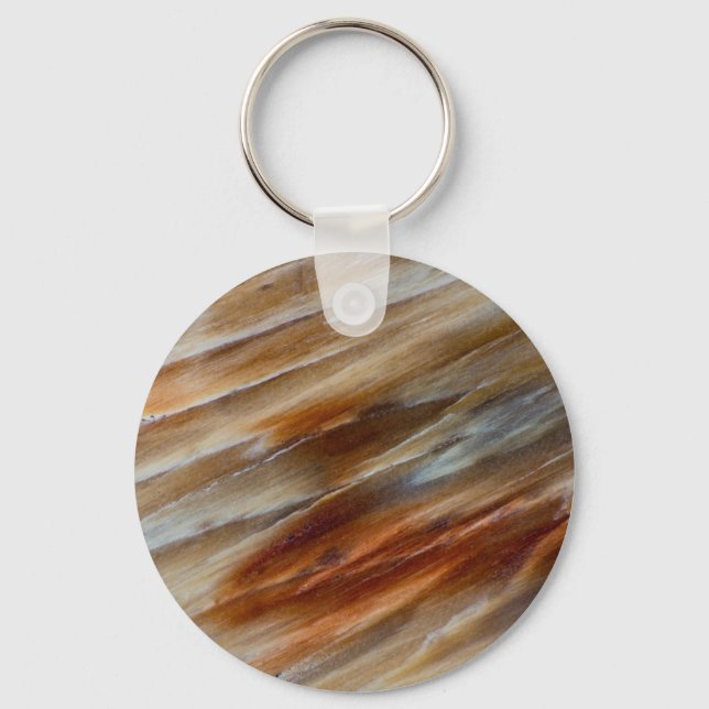 Jagged Petrified Wood Keychain (Front)