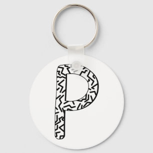 Jaggy P Keychain