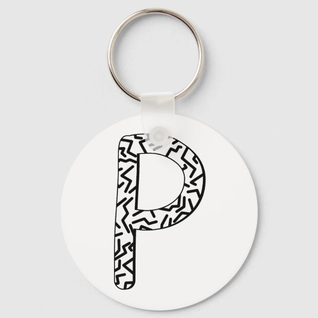 Jaggy P Keychain (Front)