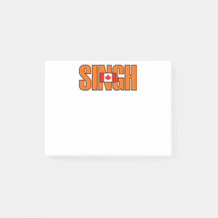 Jagmeet Singh Orange Bold Text Canadian Flag Color Post-it Notes
