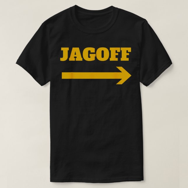 Jagoff Funny Black and Gold Pittsburgh Slang  T-Shirt (Design Front)