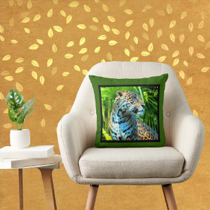 Jaguar Among the Trees Throw Pillow