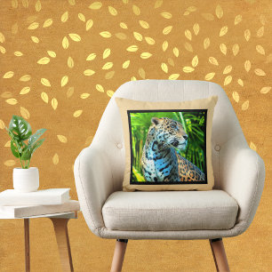 Jaguar Among the Trees Throw Pillow