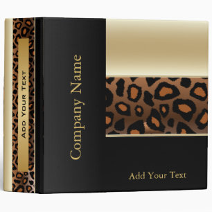 Jaguar Animal Print - Cream Champagne Binder