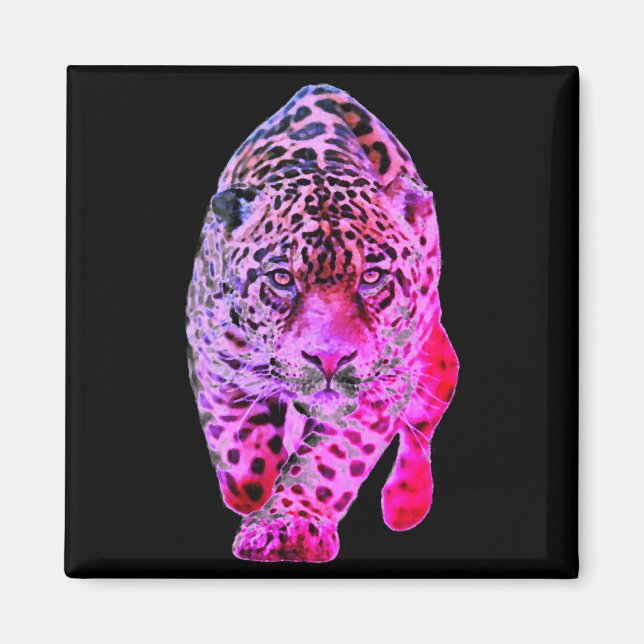 Jaguar Artwork T Shirt  Magnet (Front)