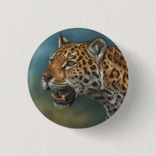 Jaguar Badge 1 Inch Round Button