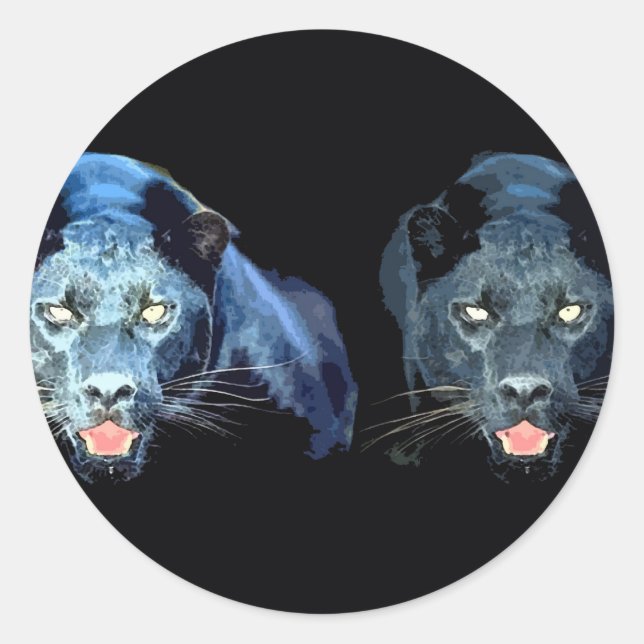 Jaguar - Black Panther Classic Round Sticker (Front)