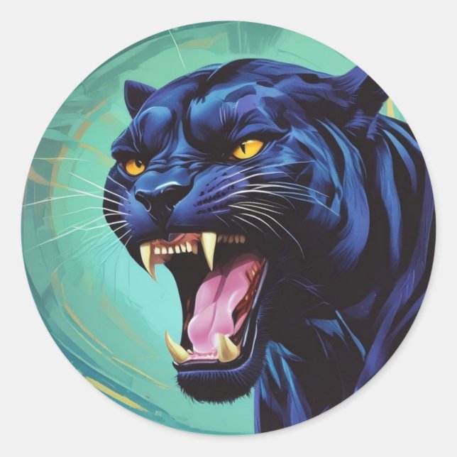 Jaguar - Black Panther  Classic Round Sticker (Front)