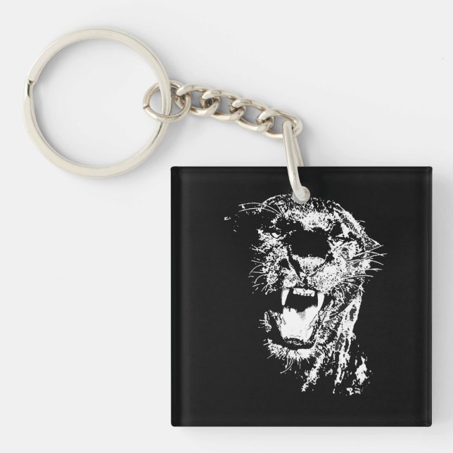 Jaguar - Black Panther Keychain (Front)