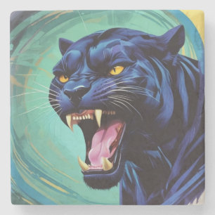 Jaguar - Black Panther Stone Coaster