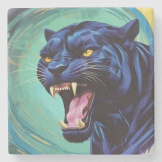 Jaguar - Black Panther Stone Coaster