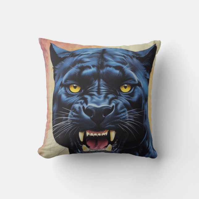 Jaguar - Black Panther  Throw Pillow (Front)