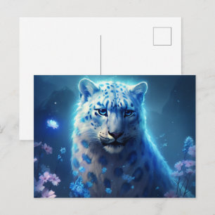 Jaguar Blue Light Postcard