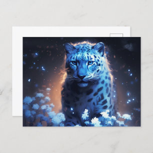 Jaguar Blue Light Postcard