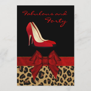 Jaguar chic Stiletto Custom Invitation de Madame