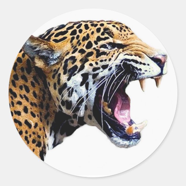 jaguar classic round sticker (Front)