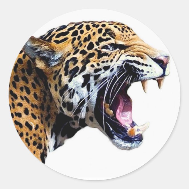 jaguar classic round sticker (Front)