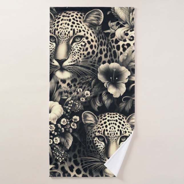Jaguar de la Jungle vintage (Serviette de bain)