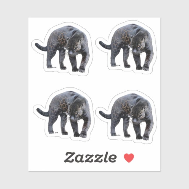 Jaguar Diablo 4 petits autocollants de contour (Feuille)