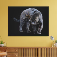 Jaguar Diablo black canvas print